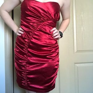 Red Strapless Dress